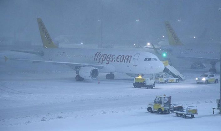 Kar hava ulaşımı vurdu! Trabzon uçuşları iptal!!!