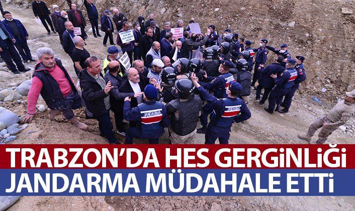 Trabzon’da HES gerginliği! 200 kişilik gruba jandarma müdahale etti..