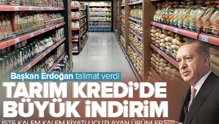 Müjde Başkan Erdoğan’dan! Tarım Kredi marketlerinde büyük indirim! Vatandaşa nefes aldırdı! İşte kalem kalem fiyatı ucuzlayan o ürünler.